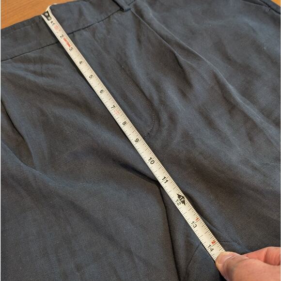 NWT Madewell Black Tall Slouchy Straight Pants in Drapey Twill, Size 12 - Picture 9 of 10